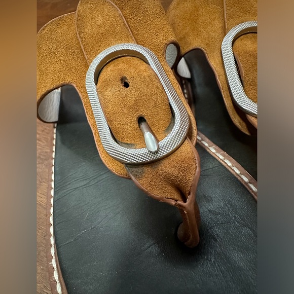 rag & bone Ansley Buckle Thong Suede Sandals women’s size 38 - Picture 3 of 14